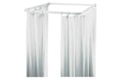 HOME Shower Frame and Curtain Set - White